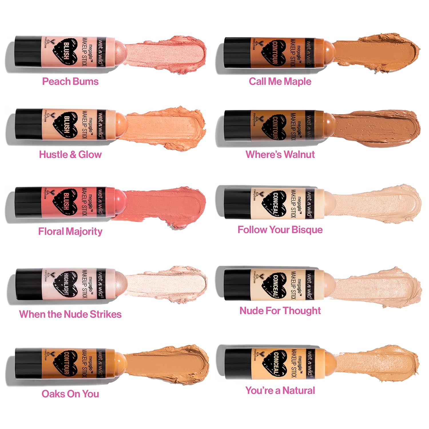 wet n wild MegaGlo Makeup Stick, Buildable Color, Versatile Use, Cruelty-Free & Vegan - Where's Walnut? - Image 9