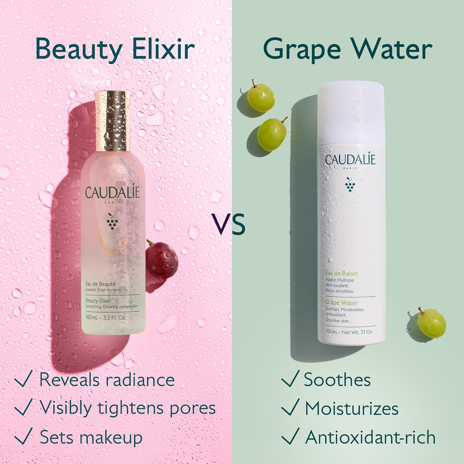 Caudalie Beauty Elixir Face Mist: Toner That Tightens Pores + Reduces Dullness + Sets Makeup - Image 8