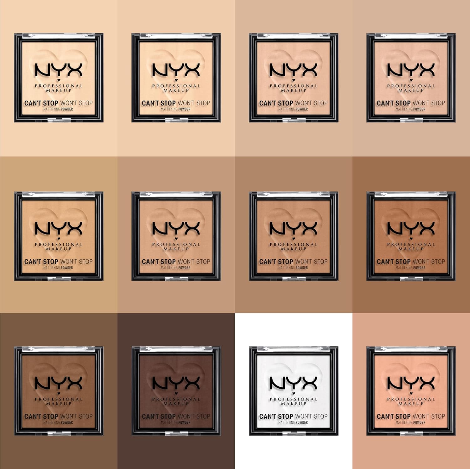 NYX PROFESSIONAL MAKEUP Can't Stop Won't Stop Mattifying Pressed Powder - Light Medium - Image 10