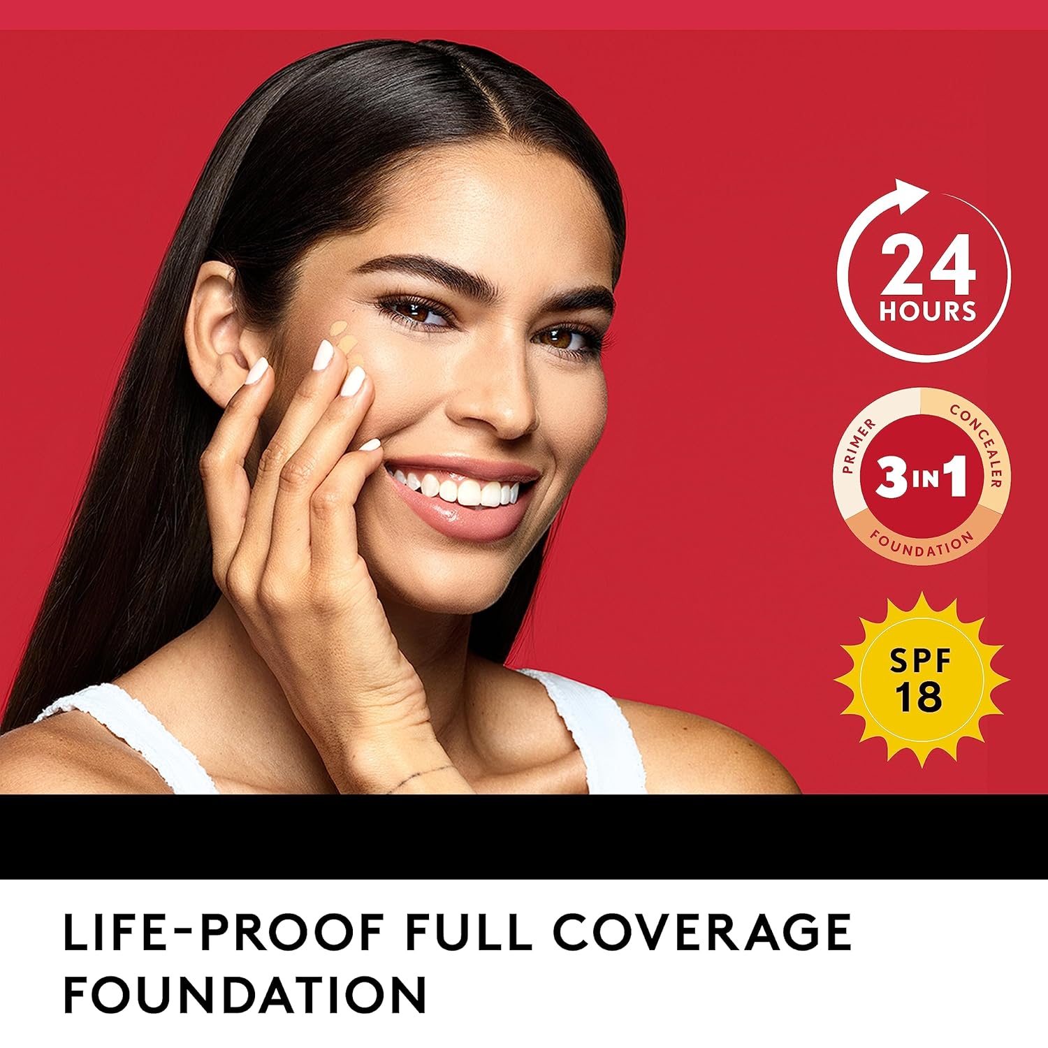 Covergirl Outlast Extreme Wear 3-in-1 Full Coverage Liquid Foundation, SPF 18 Sunscreen, Creamy Natural, 1 Fl. Oz. - Image 8