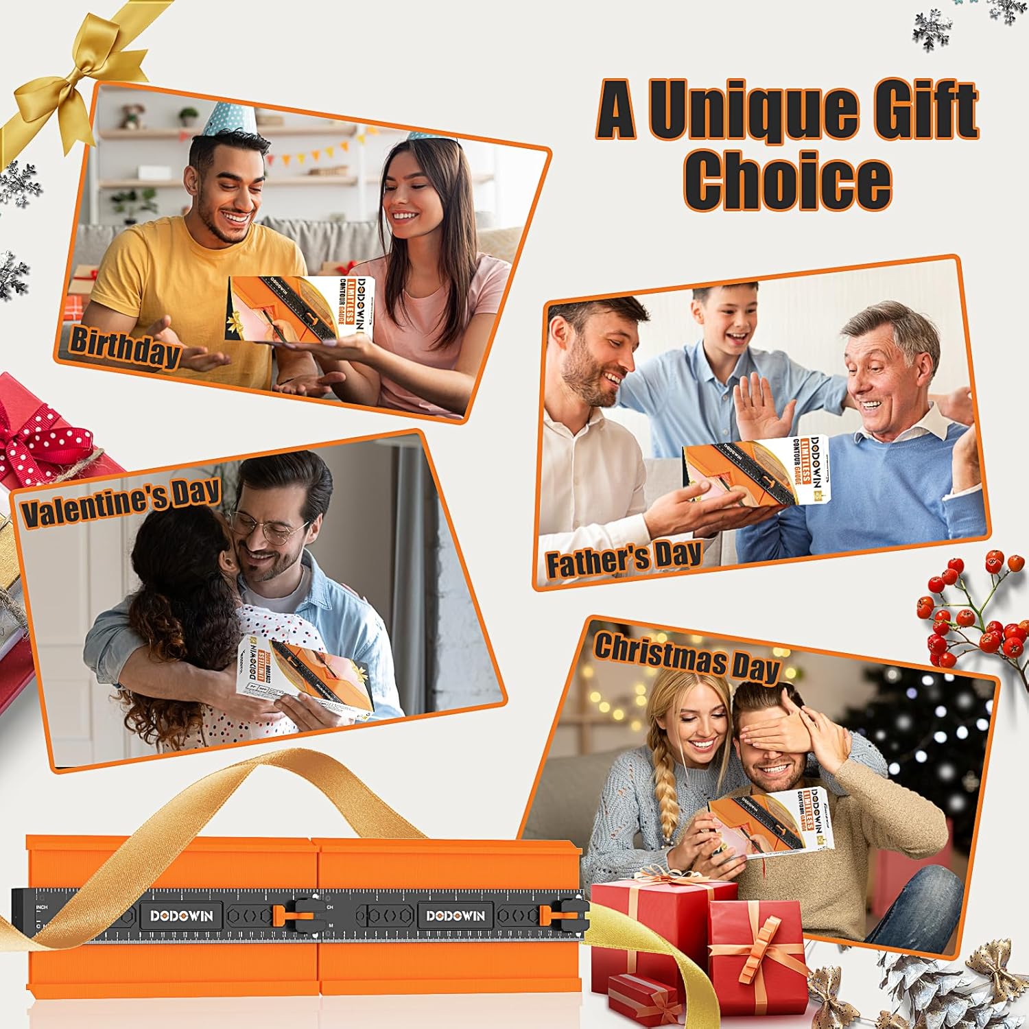 DODOWIN Contour Gauge Unlimited Connection Profile Tool 20 inch, Super Gauge Shape Outline Tool, Gift for Men Dad Him Husband,Welding Floor Woodworking Tool Tracing - Image 9