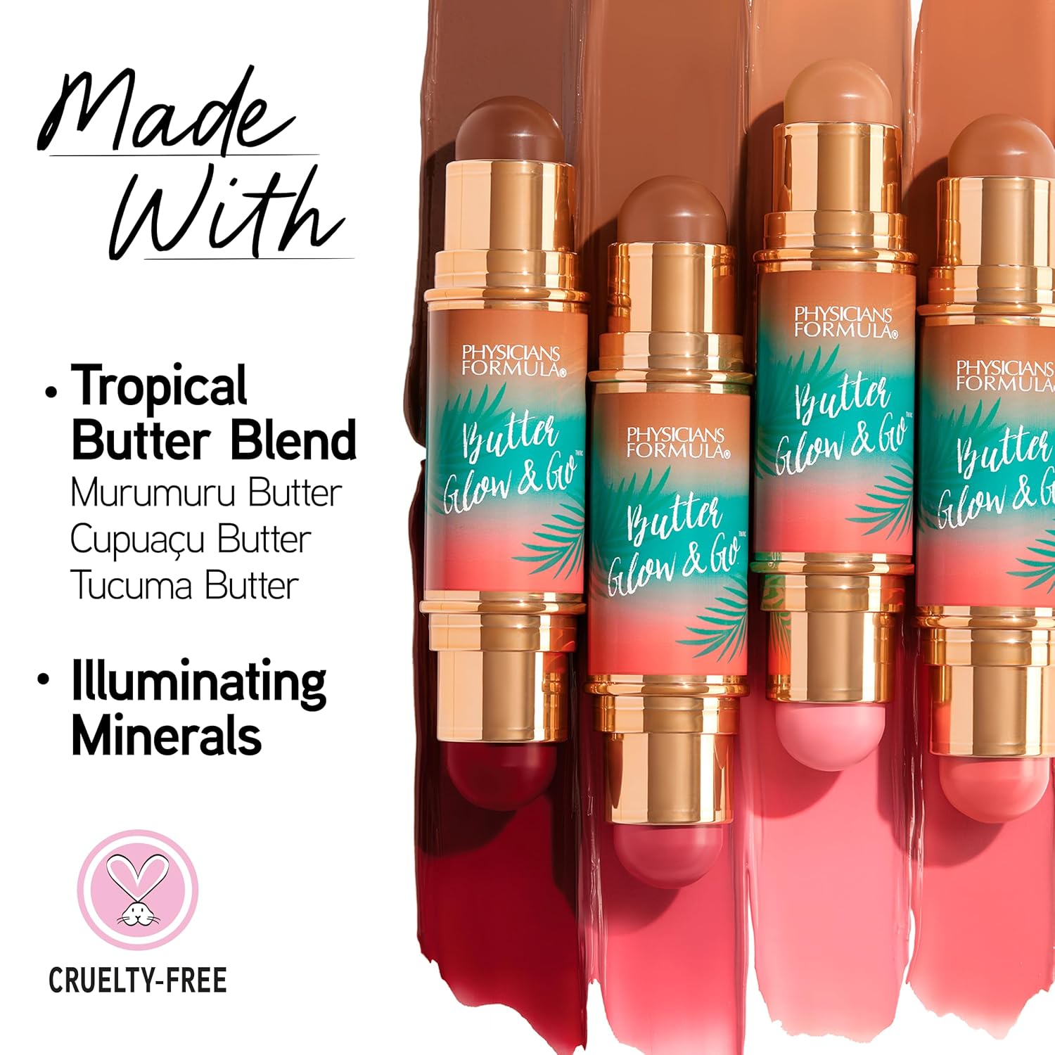 Physicians Formula Butter Glow & Go Multiuse Stick, Ultra-Creamy Radiant Finish Formula with Murumuru Butter, Vegan & Cruelty-Free- Berry Tan - Image 6