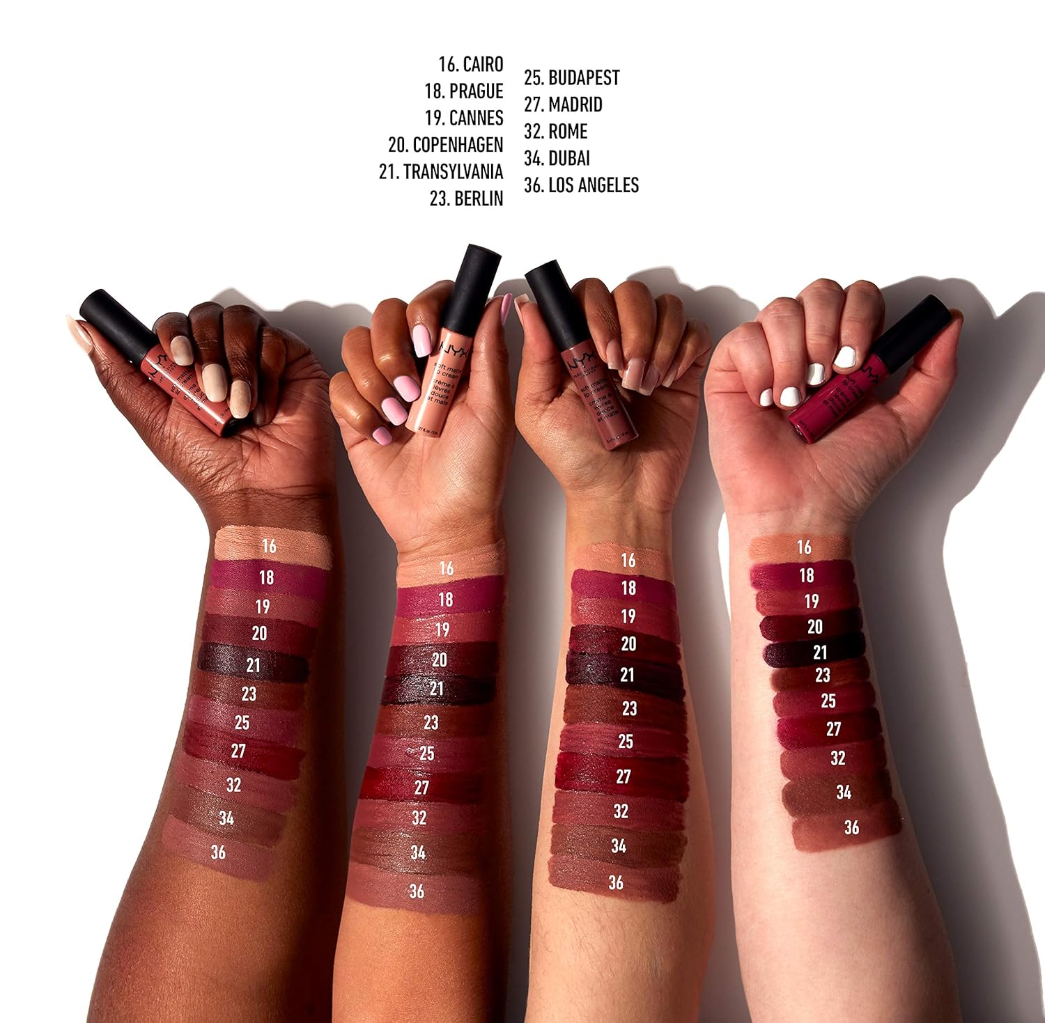 NYX PROFESSIONAL MAKEUP Soft Matte Lip Cream, Lightweight Liquid Lipstick - Budapest (Deep Mauve With Red Undertone) - Image 6