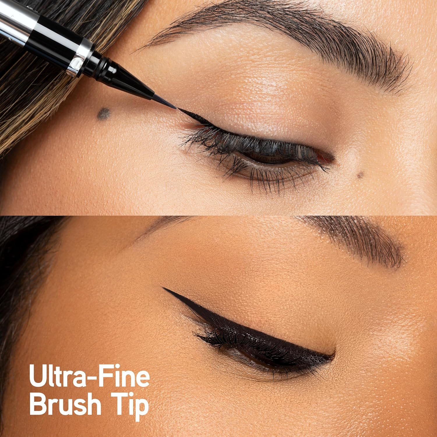 Physicians Formula Eye Booster Super Slim Liquid Eyeliner, Waterproof Precision with a Lash-Boosting Complex, Natural Finish, & Sensitive Skin Approved, Cruelty-Free & Vegan -Ultra Black - Image 3