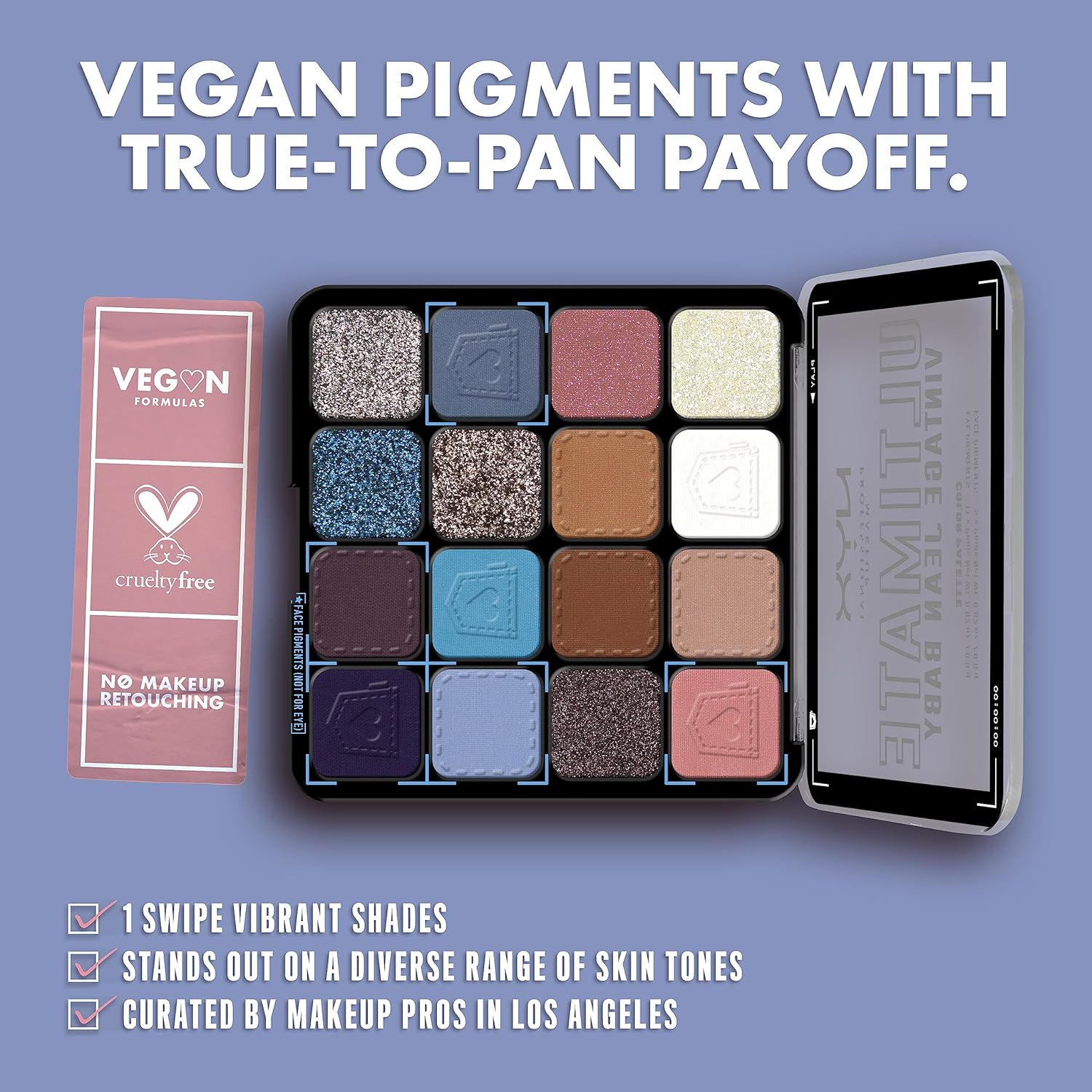 NYX PROFESSIONAL MAKEUP, Ultimate Shadow Palette, Eyeshadow Palette - Vintage Jean Baby - Image 4