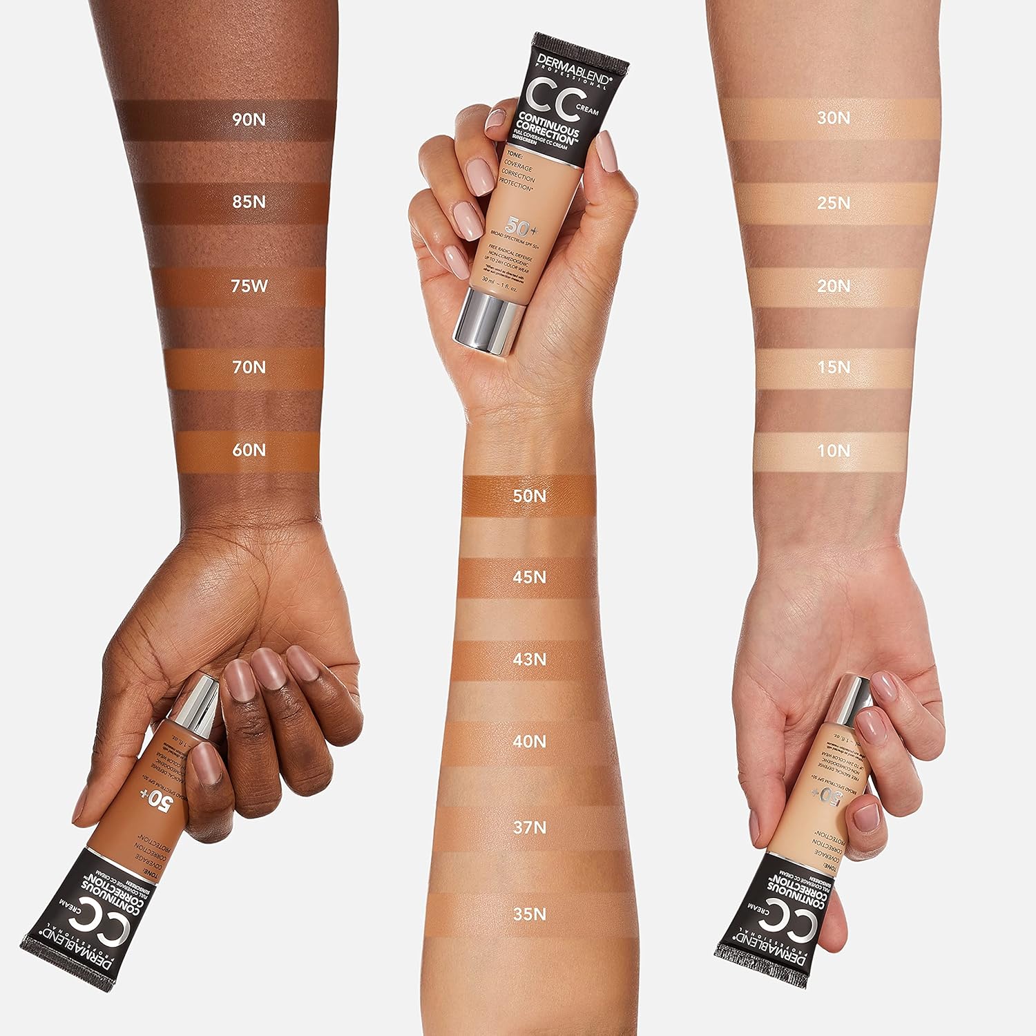 Dermablend Continuous Correction Tone-Evening CC Cream Foundation SPF 50+, Full Coverage Foundation Makeup & Color Corrector, Oil-Free - Image 5