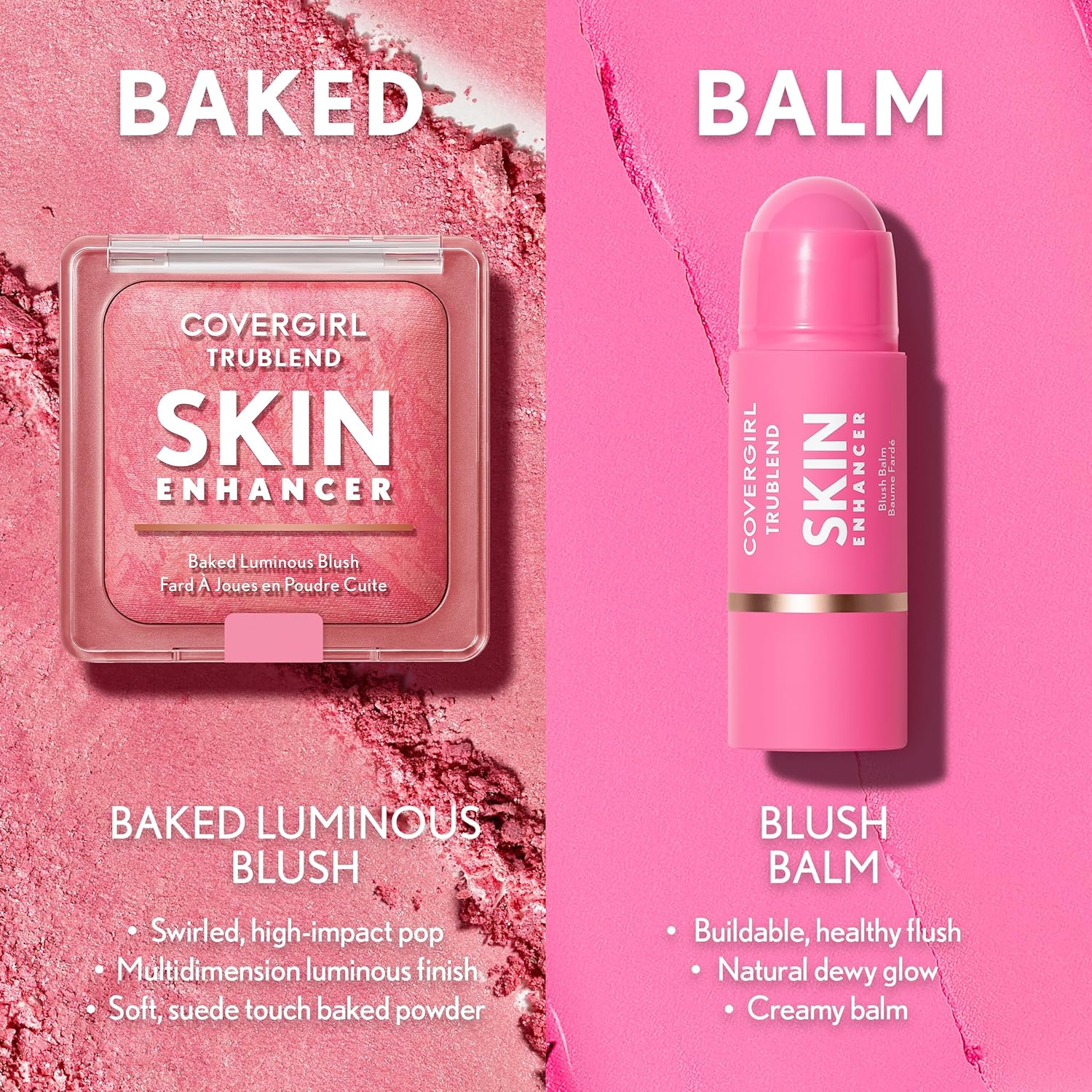 COVERGIRL TruBlend Skin Enhancer Baked Luminous Blush, with Hyaluronic Acid & White Rose Extract, Blends Seamlessly - Rose Latte (Nude with Pink Swirls) - Image 7