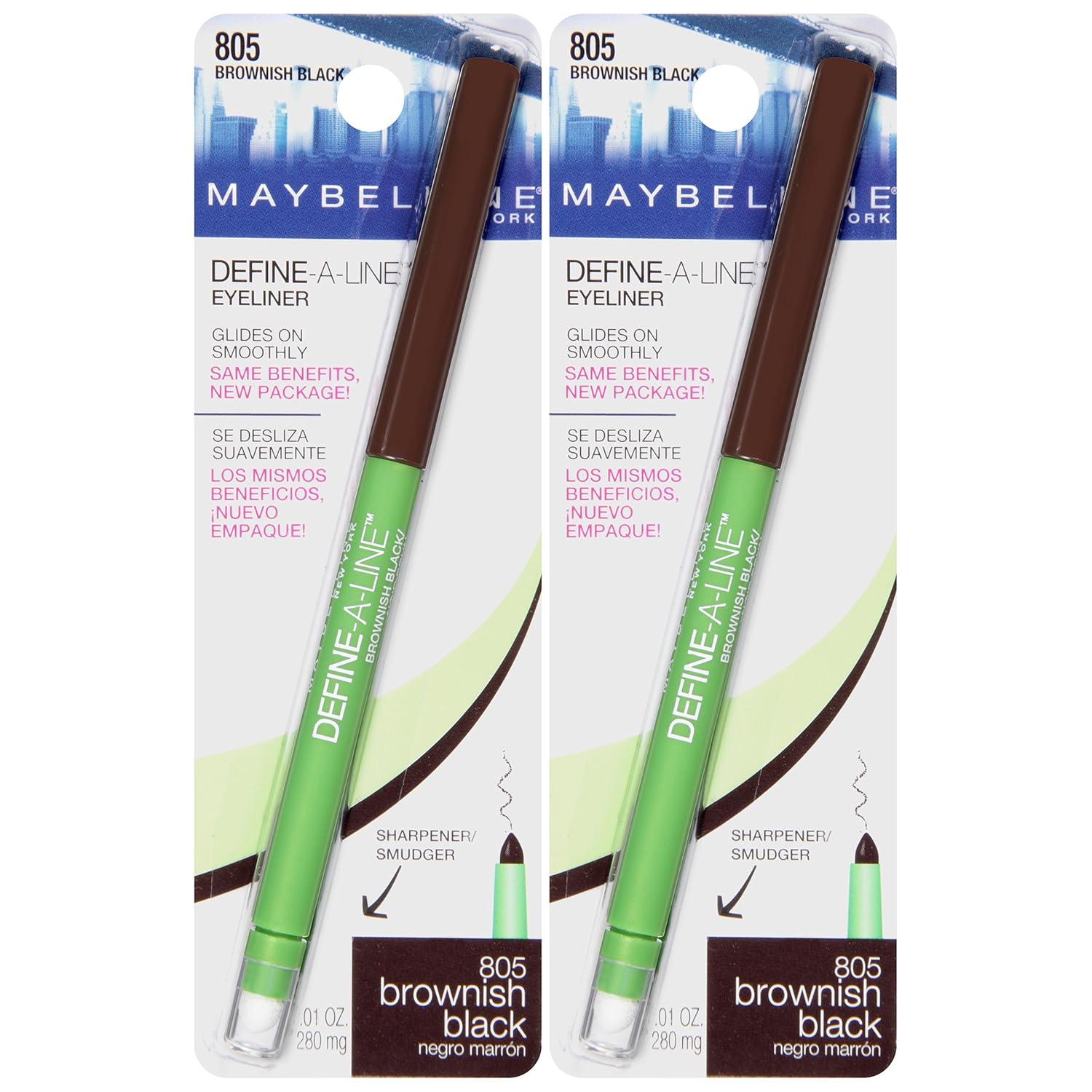 Maybelline Define-A-Line Eyeliner, Brownish Black (Pack of 2) - Image 2