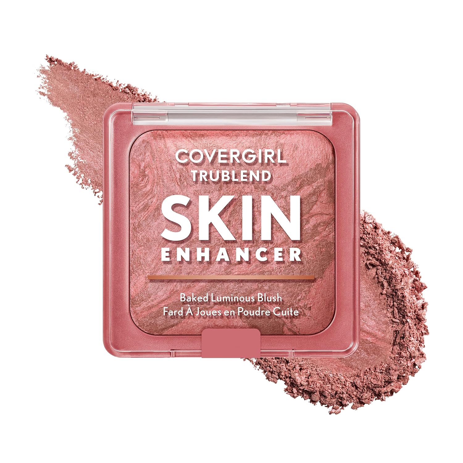 COVERGIRL TruBlend Skin Enhancer Baked Luminous Blush, with Hyaluronic Acid & White Rose Extract, Blends Seamlessly - Rose Latte (Nude with Pink Swirls) - Image 2