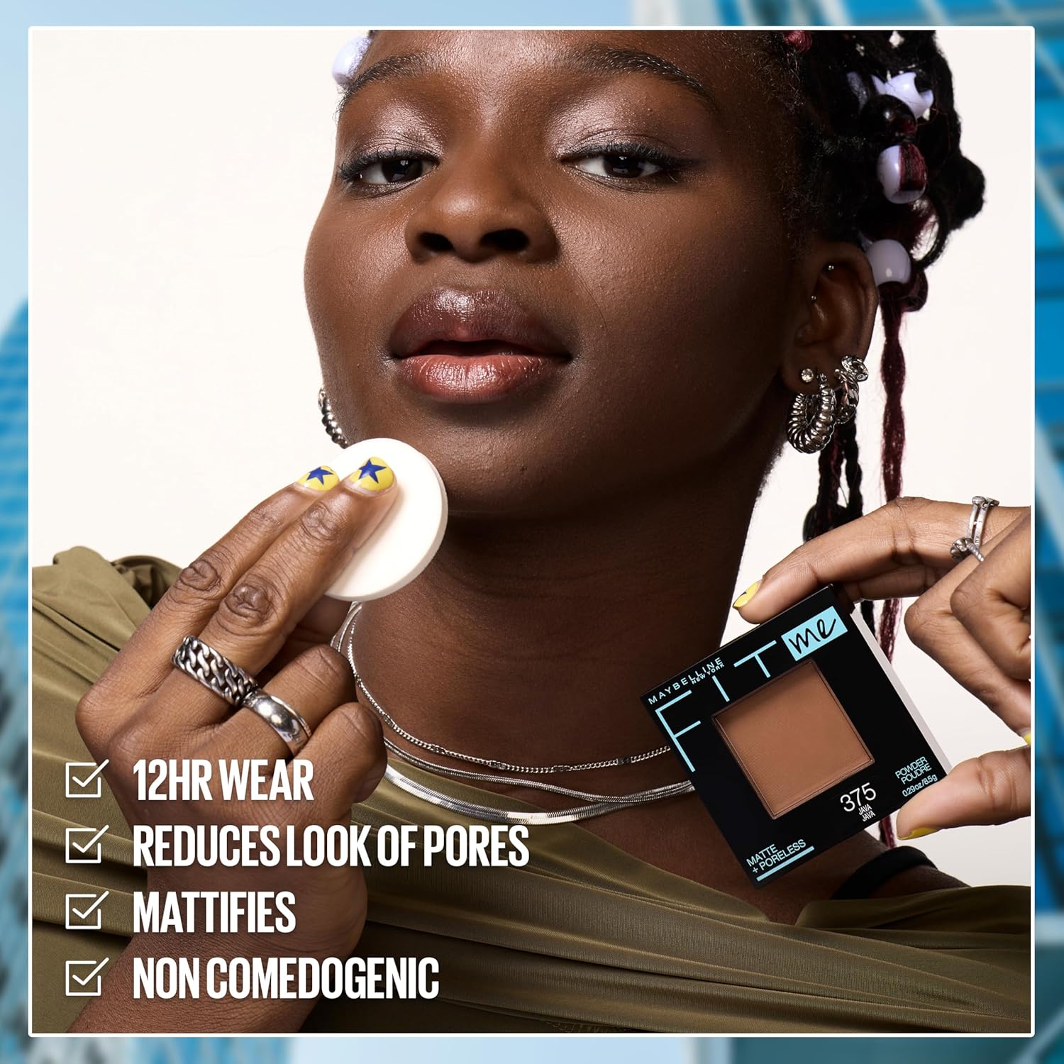 Maybelline Fit Me Matte + Poreless Pressed Face Powder Makeup & Setting Powder, Coconut, 1 Count - Image 7