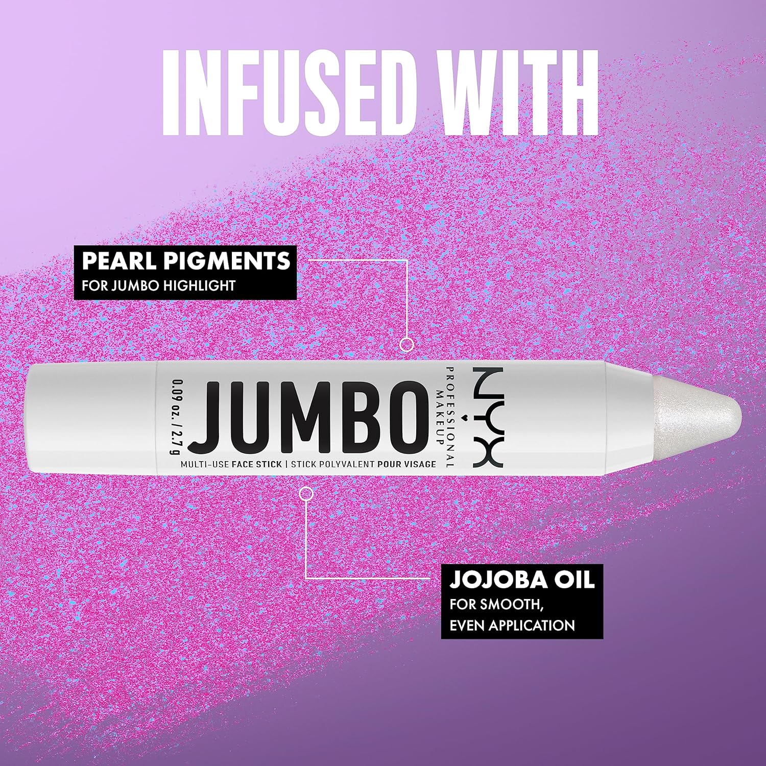 NYX PROFESSIONAL MAKEUP, Jumbo Multi-Use Face Highlighter Stick - Vanilla Ice Cream - Image 7
